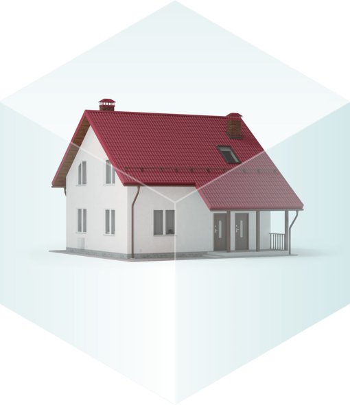 Ubezpieczenie domu - jednorodzinny murowany dom z czerwonym dachem ubezpieczony w Warcie