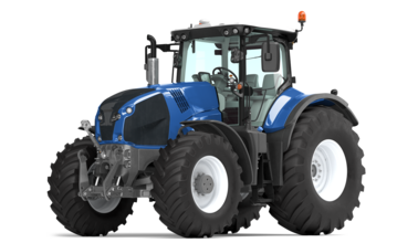 Niebieski traktor symbolizujący obowiązkowe ubezpieczenie OC rolnika