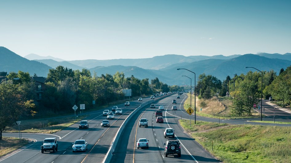 Widok na Autostradę Wolności A2